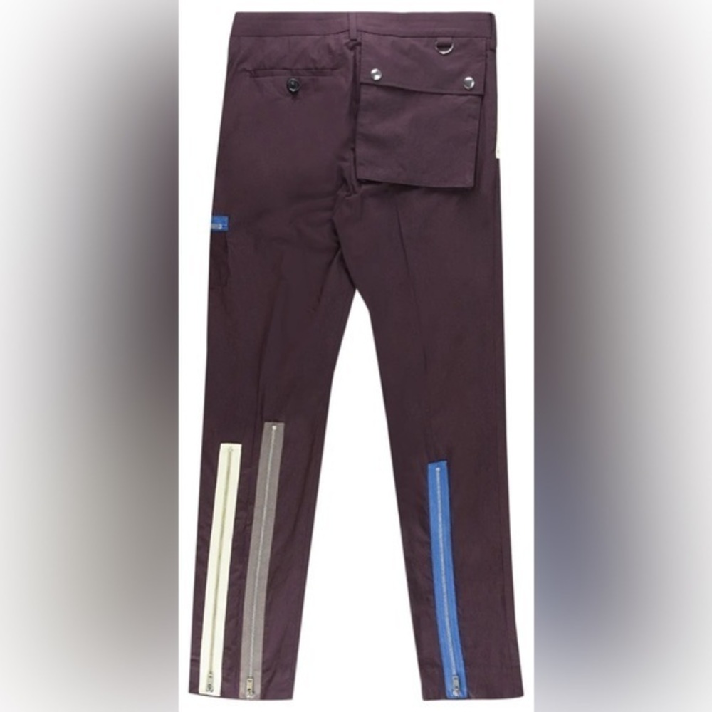 undercover jun takahashi chaos and balance maroon bondage zipper cargo pants uc